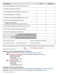 Form FT-441-864 Aircraft Distributor Tax Return - Washington, Page 2