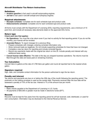 Form FT-441-864 Aircraft Distributor Tax Return - Washington, Page 3