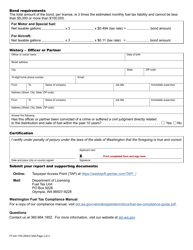 Form FT-441-750 Fuel Tax Application - Washington, Page 3