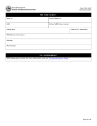 Form P-201-2037 Referral for Placement in a Hhsc Funded Rtc - Texas, Page 4