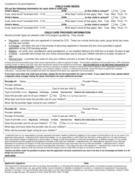 Form DSS-CC-975 Child Care Assistance Application for TANF Approved Activities and Employment - South Dakota, Page 2