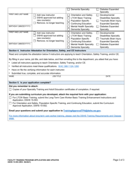 DSHS Form 15-555 Facility Training Program Application and Updates - Washington, Page 3