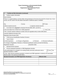 Form PI-1S (TCEQ-10370) Registration for Air Standard Permit - Texas, Page 13