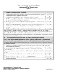 Form PI-1S (TCEQ-10370) Registration for Air Standard Permit - Texas, Page 17