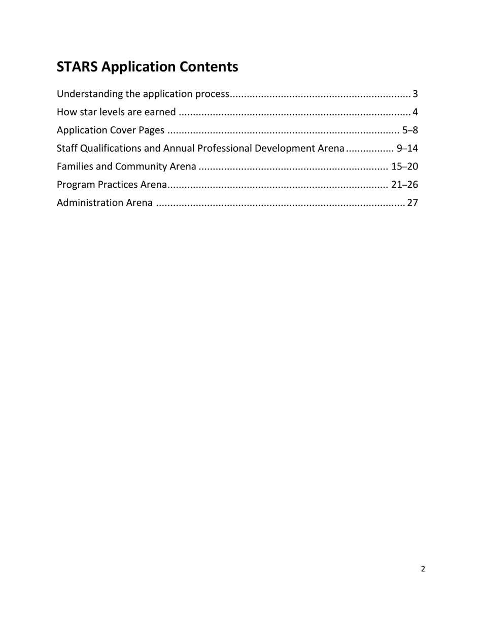 Public School Operated Pre-k Programs Stars Application - Vermont, Page 2