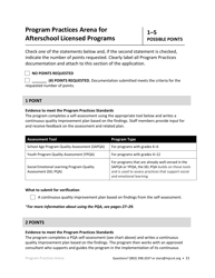 Afterschool Licensed Programs Stars Application - Vermont, Page 21