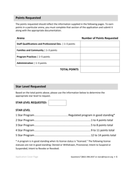 Afterschool Licensed Programs Stars Application - Vermont, Page 6