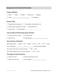 Afterschool Licensed Programs Stars Application - Vermont, Page 7