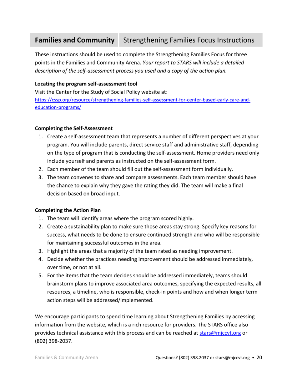 Early Childhood Licensed Programs Stars Application - Vermont, Page 20