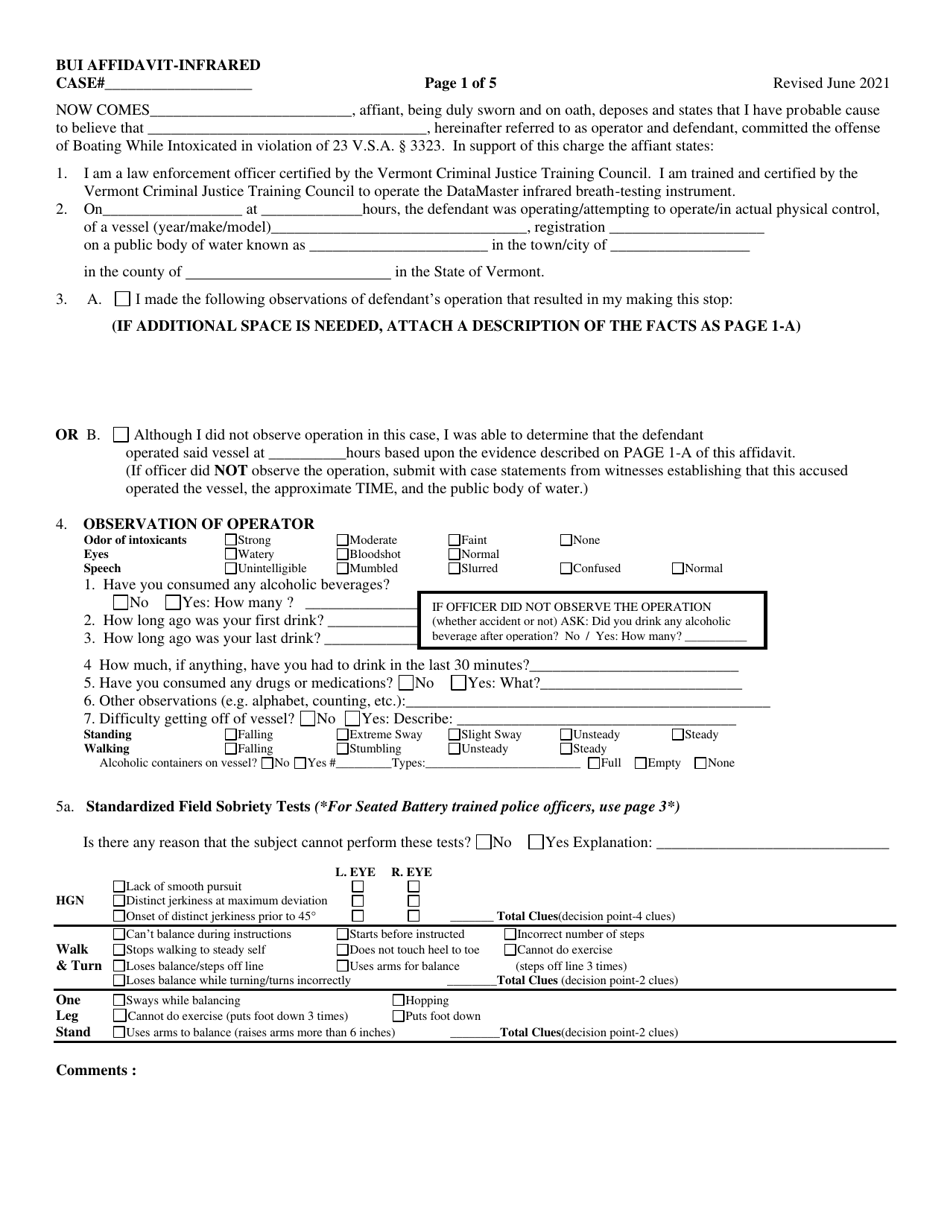 Vermont Bui Affidavit - Infrared - Fill Out, Sign Online and Download ...