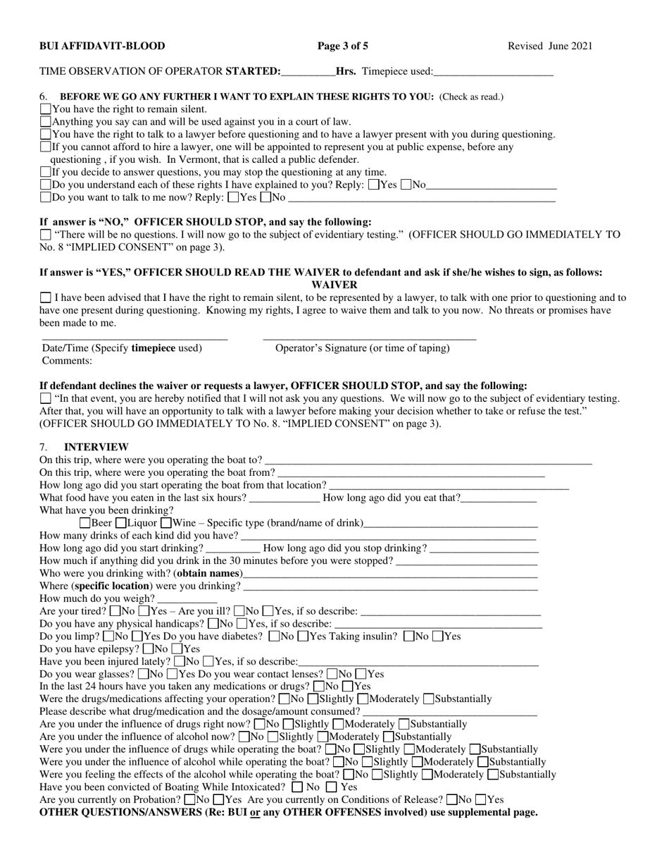 Bui Affidavit - Blood - Vermont, Page 3