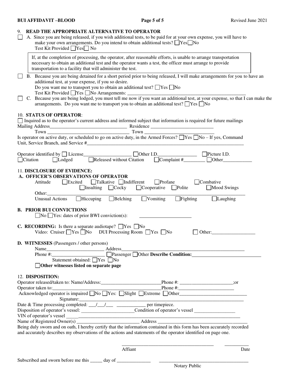 Bui Affidavit - Blood - Vermont, Page 5
