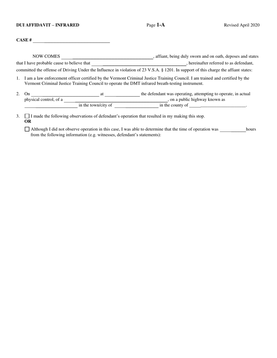 Dui Affidavit - Infrared - Vermont, Page 5