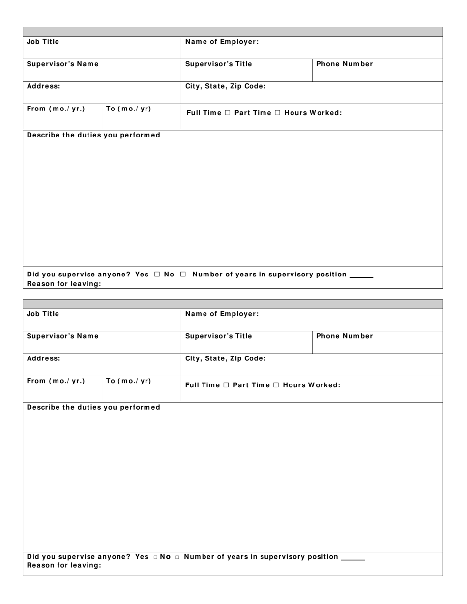 Part A Vermont Judicial Branch Employment Application - Vermont, Page 4