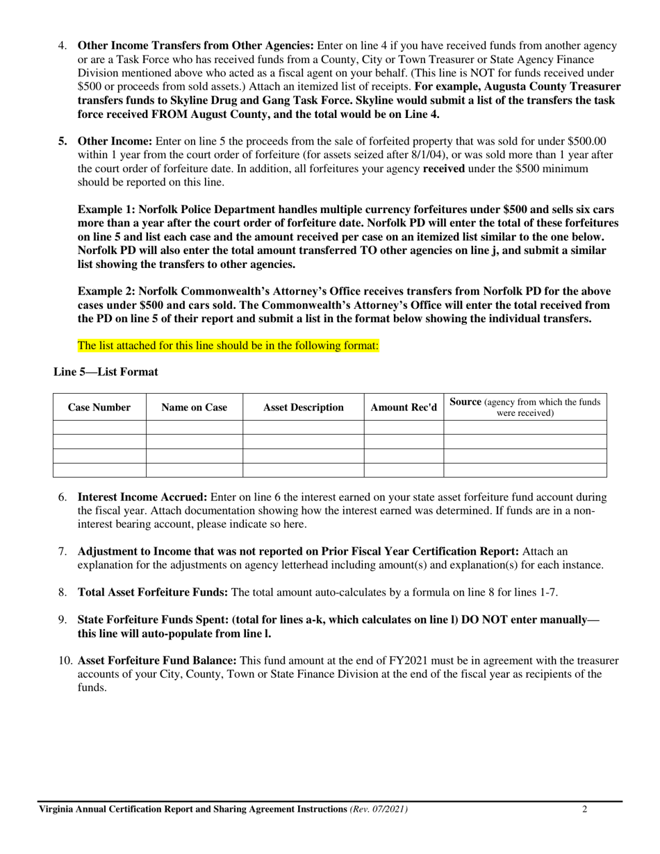 Download Instructions for Forfeited Asset Sharing Program (Fasp) Annual ...