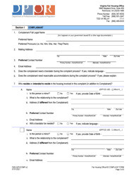 Form F493-02FH-COMP Fair Housing Discrimination Complaint Form - Virginia, Page 3