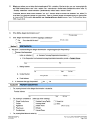 Form F493-02FH-COMP Fair Housing Discrimination Complaint Form - Virginia, Page 5