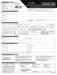 Form EZ-1 &quot;Request to Initiate Consultation for Undertakings Subject to Section 106 of the National Historic Preservation Act and 36 Cfr 800&quot; - Washington