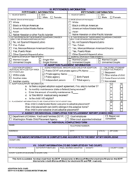 DCYF Form 10-114 Adoption Data Card - Washington, Page 2