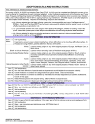 DCYF Form 10-114 Adoption Data Card - Washington, Page 3