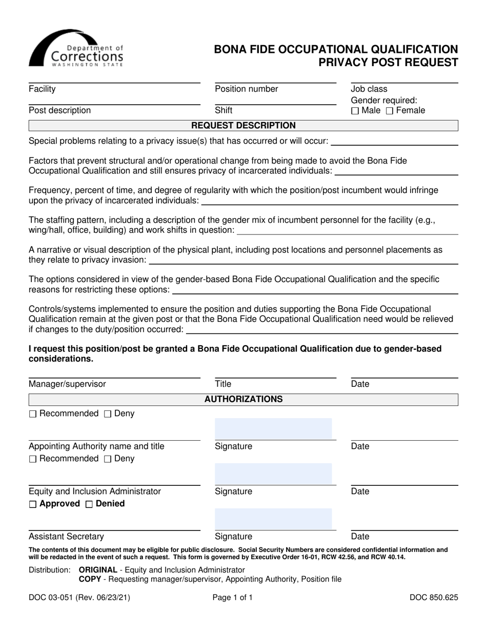 Post Qualification Form.pdf Form DOC03-051 - Fill Out, Sign Online and Download Printable PDF ...