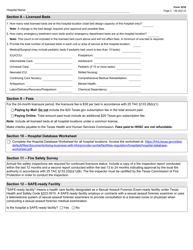 Form 3232 General or Special Hospital License Renewal Application - Texas, Page 3