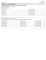 Form 3232 General or Special Hospital License Renewal Application - Texas, Page 5