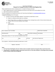 Document preview: Form 5508-NAR Request for Change/Correction to Nurse Aide Registry Data - Texas