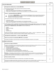 Forme IMM0134 Liste De Controle DES Documents: Voies D&#039;acces a La Residence Permanente Pour Les Residents De Hong Kong - Canada (French), Page 2
