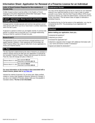 Form RCMP GRC5614 Application for Renewal of a Firearms Licence for an Individual - Canada, Page 2