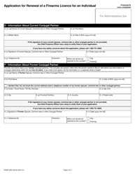 Form RCMP GRC5614 Application for Renewal of a Firearms Licence for an Individual - Canada, Page 5