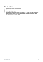 Form 1 Preparation Checklist - Transfer - Queensland, Australia, Page 2