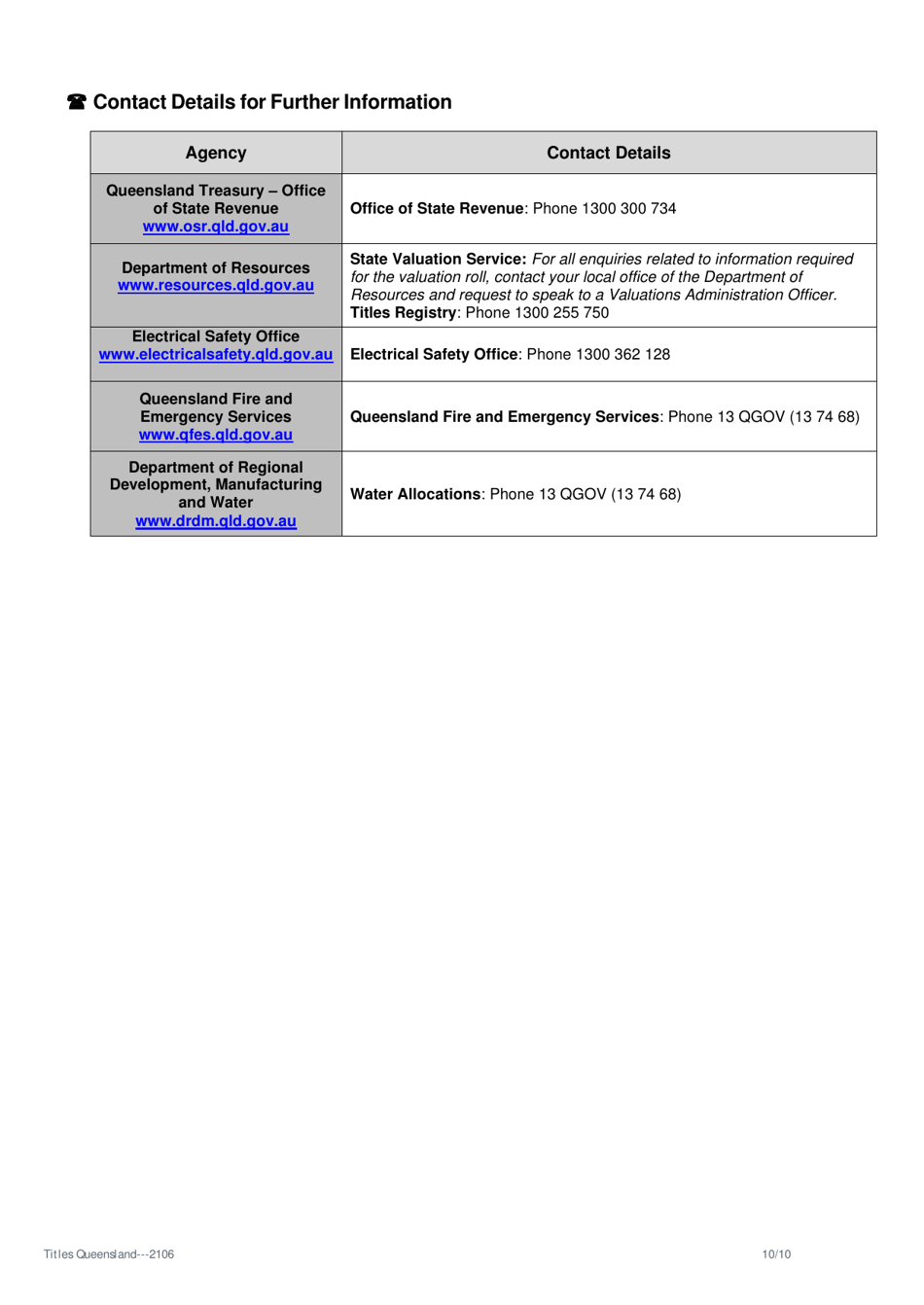 Instructions for Form 24 Property Information (Transfer) - Queensland, Australia, Page 10