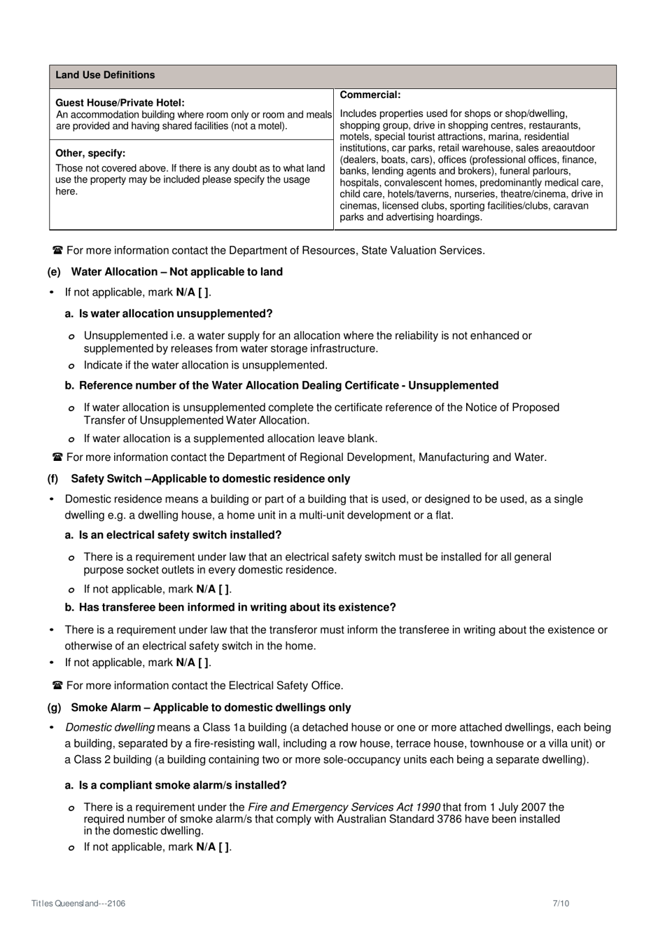 Instructions for Form 24 Property Information (Transfer) - Queensland, Australia, Page 7