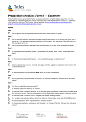 Form 9 &quot;Preparation Checklist - Easement&quot; - Queensland, Australia