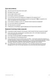 Form 9 &quot;Preparation Checklist - Easement&quot; - Queensland, Australia, Page 2