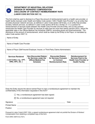 Document preview: Form DWC5307.12 Disclosure of Contract Reimbursement Rate - California