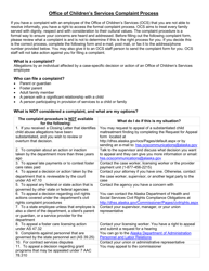 Document preview: Form 06-9538 Office of Children's Services (Ocs) Complaint Form - Alaska