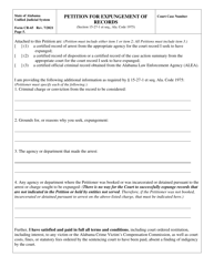 Form CR-65 Petition for Expungement of Records - Alabama, Page 5