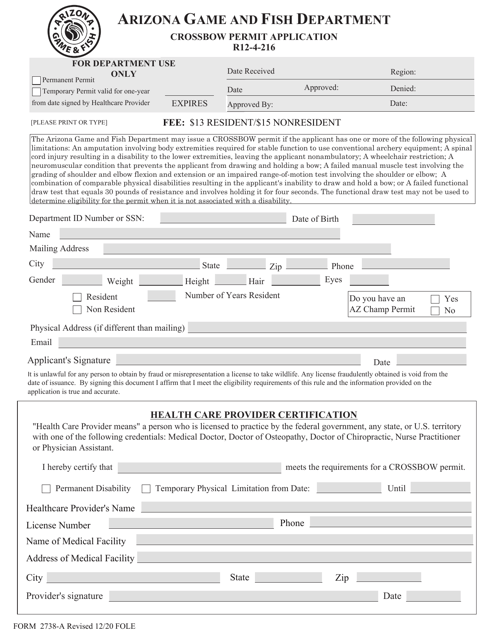 Form 2738-A Printable Pdf