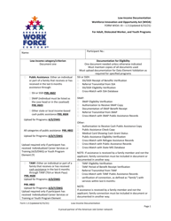 Form 1.3 &quot;Low-Income Documentation for Adult, Dislocated Worker, and Youth Programs - Workforce Innovation and Opportunity Act (Wioa)&quot; - Arkansas