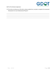 Local Administered Projects Certification Application - Georgia (United States), Page 15