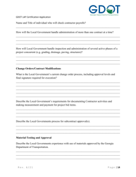 Local Administered Projects Certification Application - Georgia (United States), Page 20