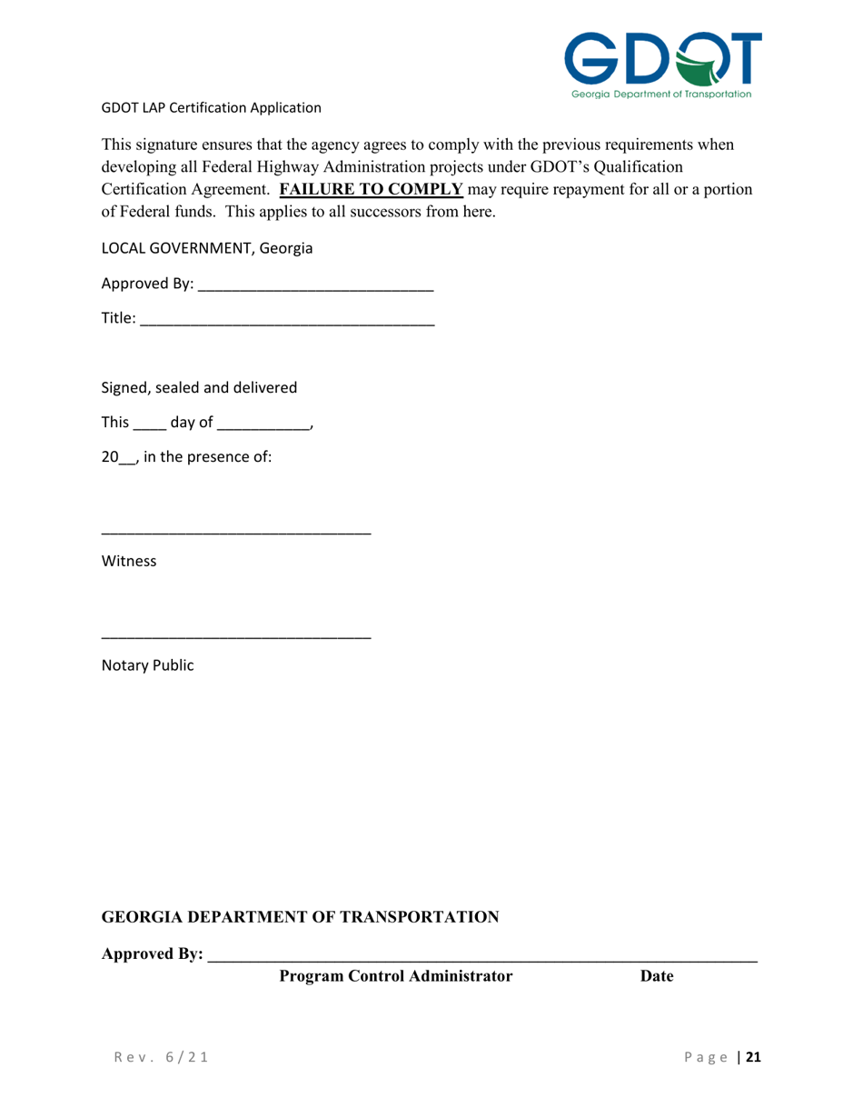 Local Administered Projects Certification Application - Georgia (United States), Page 27