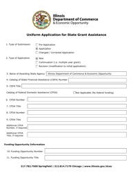 Uniform Application for State Grant Assistance - Illinois