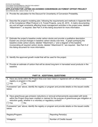 Form ISD/CCPEB-006 Application for Listing an Avoided Conversion US Forest Offset Project - California, Page 10