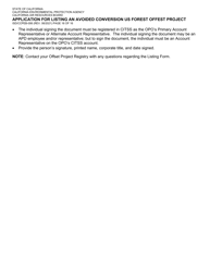 Form ISD/CCPEB-006 Application for Listing an Avoided Conversion US Forest Offset Project - California, Page 16