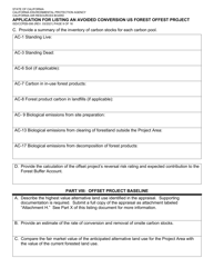 Form ISD/CCPEB-006 Application for Listing an Avoided Conversion US Forest Offset Project - California, Page 9