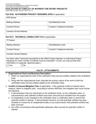 Form ISD/CCPEB-020 Evaluation of Conflict of Interest for Offset Projects - California, Page 2