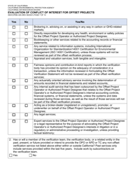 Form ISD/CCPEB-020 Evaluation of Conflict of Interest for Offset Projects - California, Page 7